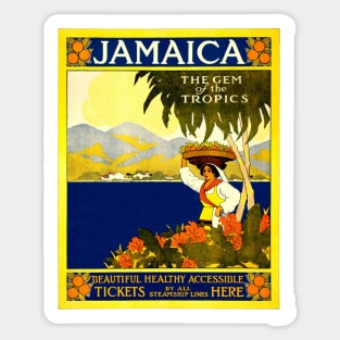 Vintage Jamaica Travel Poster Sticker